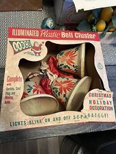 vintage rare Lidco illuminated plastic bell cluster Christmas In Box picture