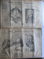 Philadelphia North American Newspaper - TWO 1913 Issues picture