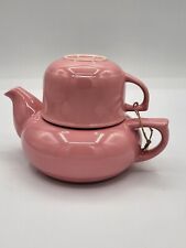 Pretty In Pink Teapot with Teacup Stackable Tea For One picture