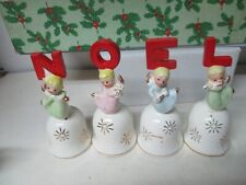 Vintage SHENANDOAH PRODUCTS Japan Ceramic Christmas  NOEL Letter Angels Bells picture