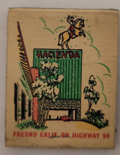 Hacienda Hotel Fresno California Vintage Matchbook picture