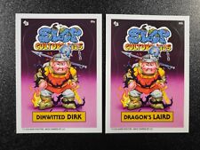 Dragon's Lair Dirk the Daring Slop Culture Kids 2 Card Garbage Pail Kids Spoof picture
