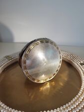 Vintage Diamond 💎 Cut Stratton Compact Silver & Gold Plated England Mid-Century picture