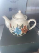 Vintage Brown Speckled Teapot  Floral With Lid picture