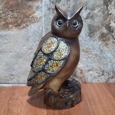 Large Ceramic Owl Figurine Home Decor 12 Inches picture