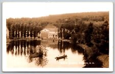 Postcard Morse Museum, Warren NH canoeing RPPC U108 picture