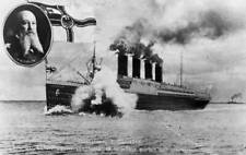 The sinking of the Cunard ocean liner 'Lusitania' OLD PHOTO picture