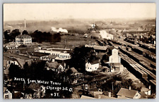 1915 Chicago Junction, Willard Ohio OH Train Yard Town View RPPC Postcard DPO picture