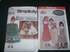 2 Vtg Lot Daisy Kingdom Girls & Doll Clothes Pattern B5855 S9706 Sz3-6 UC #sp15 picture