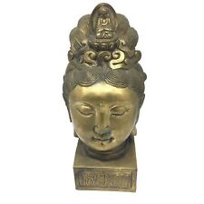 Vintage Goddess Quan Yin Kwan Yin Guan Yin Head Buddhist Statue Sculpture 10