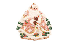 Fitz & Floyd Classics Handmade Christmas Ceramic Santa Claus Plate Wall Hanging picture