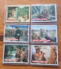 6 Vintage, 1956 Topps Davy Crockett Orange Trading Cards No. 2,28,38,55,62,76 picture