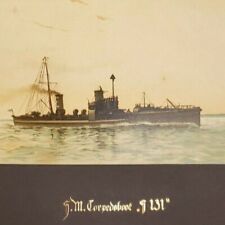 WW1 German Torpedo boat S 131 Large Imperial Navy ship war print original marine picture