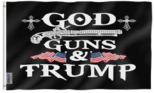 God Guns and Trump Flag USA Donald Trump 2024 Sign Yard Home Garden America MAGA picture