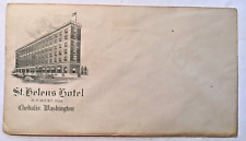 Antique Envelope Letterhead  St. Helens Hotel Chehalis Washington picture