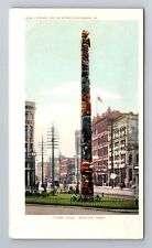 Seattle WA-Washington, Totem Pole, Antique, Vintage Souvenir Postcard picture