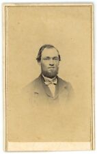 Antique CDV Circa 1860'S Wires Milford Handsome Man Chin Beard Wires Milford, CT picture
