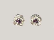 Alexandrite Earrings ¼ct Sterling Tanzanian Purple to Pink Natural Color Change picture