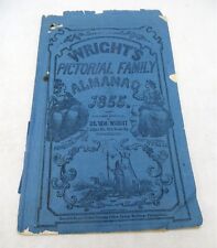 Vintage Antique 1855 Wright's Pictorial Family Almanac Dr. William Wright Pub. picture