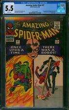 Amazing Spider-Man #37 ❄️ CGC 5.5 WHITE PGs ❄️ 1st App NORMAN OSBORN Marvel 1966 picture