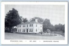 Gardiner Maine Postcard Peacock Inn Building Exterior View 1940 Vintage Unposted picture