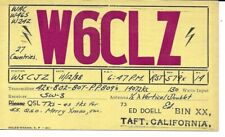 QSL 1938 Taft CA      radio card picture