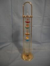 Vintage Galileo Standing Liquid Thermometer 13 inch Multicolored Floaters picture