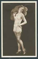 English 1935 CABARET Performer Dancer LINGERIE Costume Stockings ~ VASTA Archive picture