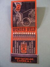 GIANT FEATURE MATCH BOOK-  WONDER WELD, CAMDEN, NJ picture