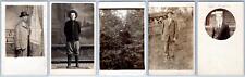 LOT/5 RPPC MEN EARLY 1900's HANDSOME DAPPER DUDES CONDITION VARIES POSTCARD #4 picture