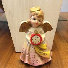 Vintage January Birthday Month Angel Figurine ARDCO Fine Quality DALLAS picture