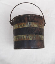Antique Eagle Brand White Lead Bucket Pail Metal Can Tin w/Handle picture