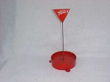 Vintage Tom's Peanut Red Metal Jar Insert Ring w/ Flag, Lance Gordon's Sign picture
