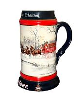 Budweiser Holiday 1990 Collector’s Series Beer Stein 