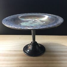 Vintage 1920s Silver plated on Copper High Pedestal Candy Dish Round 7.5