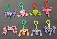 Lot Of 8 Lenticular Flicker Eyes Odd Monster Keychains Clips  picture