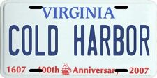 Civil War Battle of Cold Harbor Virginia Aluminum License Plate picture