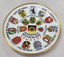 Vintage Germany Wall Plate W Cities Coat Of Arms By Bockling picture