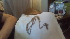 Vintage Terra Sancta Jerusalem Rosary with  Wood Beads picture