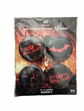 THE BATMAN - Set of 4 Original Promotional Pins/Buttons NEW Cinemark Exclusive picture