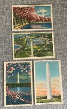 ~Washington Monument Linen Postcard Lot Of 4~Unused~Colorful Postcards~ picture