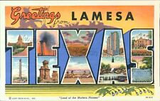 Lamesa, Texas - Big, huge letters greeting card - Vintage Dawson Co, TX Postcard picture