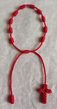 Red Decenario Knotted Rosary Stylish Pulseras Trendy Celebrity Bracelet Quality picture