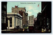 Kansas City Missouri MO Postcard Bankers Row Buildings Exterior c1910s Vintage picture