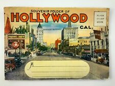 Hollywood Souvenir Postcard Book A Glimpse Of Hollywood Vintage 215B picture