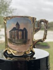 Early 1900s Bay City Texas courthouse souvenir porcelain cup picture