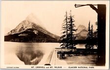 1920s Vintage RPPC Postcard Mt. Grinnell & Mt. Wilbur Glacier National Park MT picture