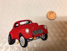 WILLYS GASSER HOT ROD DRAG CAR 1941 Quality Embroidered Patch IRON ON NEW UNUSED picture