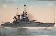 c1914 USS Arkansas Postcard WWI Navy Battleship Dreadnought ML Metrochrom USN picture