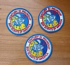 LOT OF 3 NEW 1970 Century 21 Roundup Boy Scout Patch Scouts BSA Space Moon picture